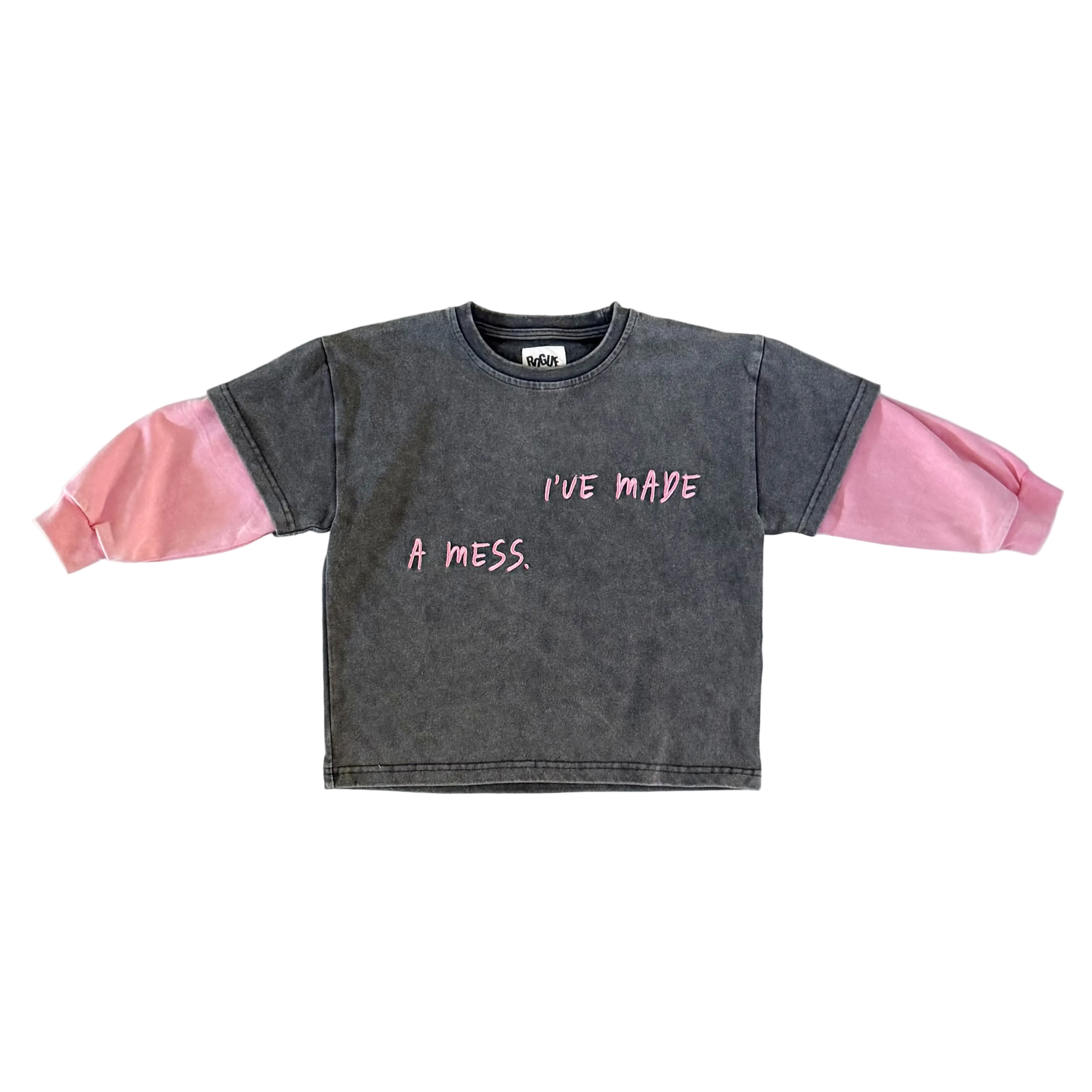 I've Made A Mess Long Sleeve - Soft Riot / Midnight Storm