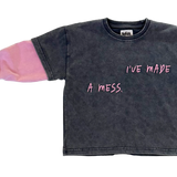 I've Made A Mess Long Sleeve - Soft Riot / Midnight Storm
